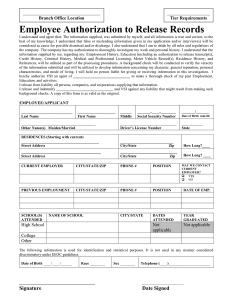 authorization to release medical records employee authorization to release records template