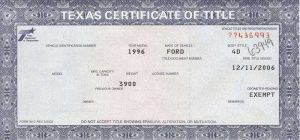 automotive bill of sale template texas car title