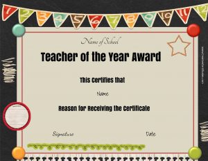award templates free teacher appreciation