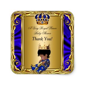 baby shower banner template thank you prince royal blue baby shower regal gold square sticker rfaeaaccbdb vwf byvr