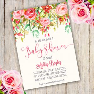 baby shower card printable card
