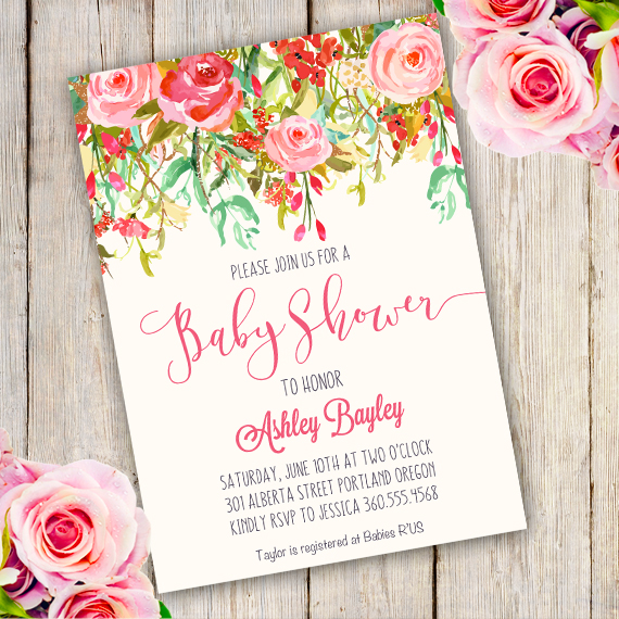 baby shower card printable