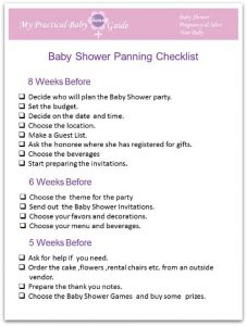 baby shower check list baby shower planning checklist
