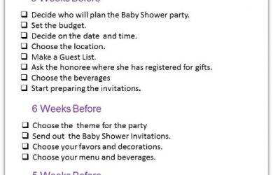 baby shower check list baby shower planning checklist