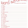baby shower gift tracker wordscramble