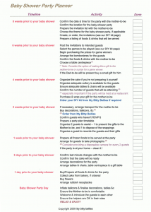 baby shower planning baby shower planning checklist template