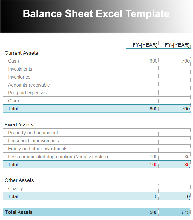 balance sheet template excel