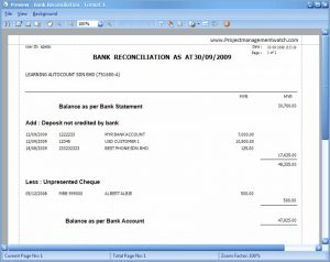 bank reconciliation template bank reconciliation statement format