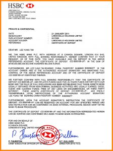 bank statement template bank guarantee hsbc hsbc london b confirmation letter larochelle holdings limited