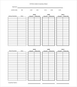 bar inventory spreadsheet uniform inventory sheet
