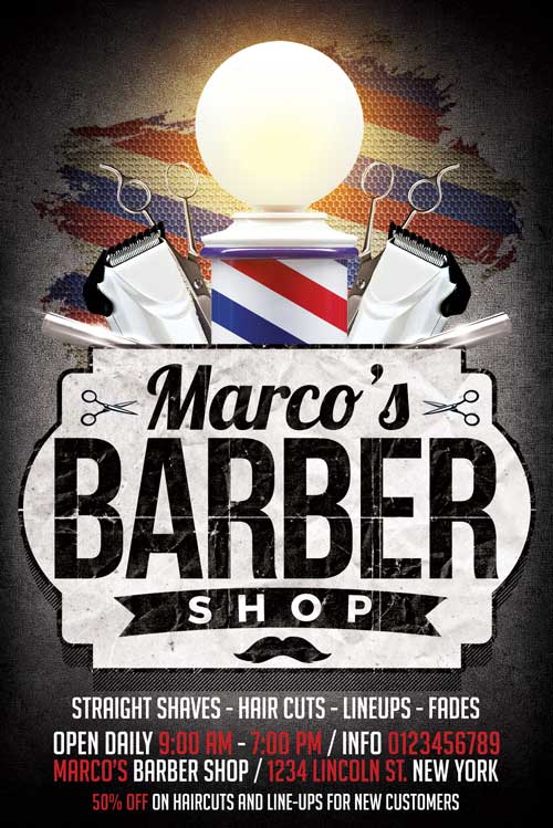 barber shop flyer