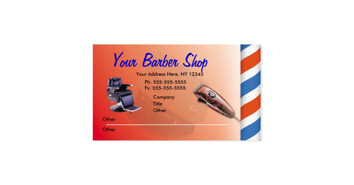 barbershop business cards