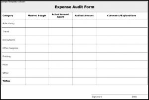 basic budget templates uncategorized nice expense audit form template example with category and planned budget and actual moment spent in table format x