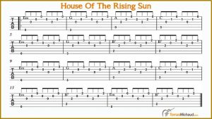 basic guitar chords pdf house of the rising sun fingerpicking guitar
