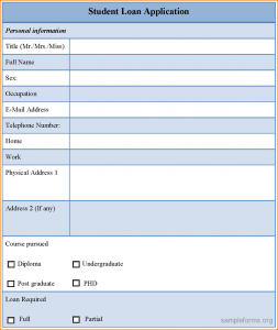 basic job application form application form sample for students studentloanapplicationform