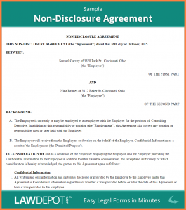 basic non disclosure agreement sample employee non disclosure agreement sample non disclosure agreement