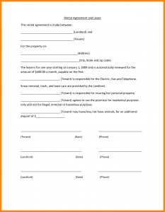 basic rental agreement basic rental agreement basic lease agreement template 49118998