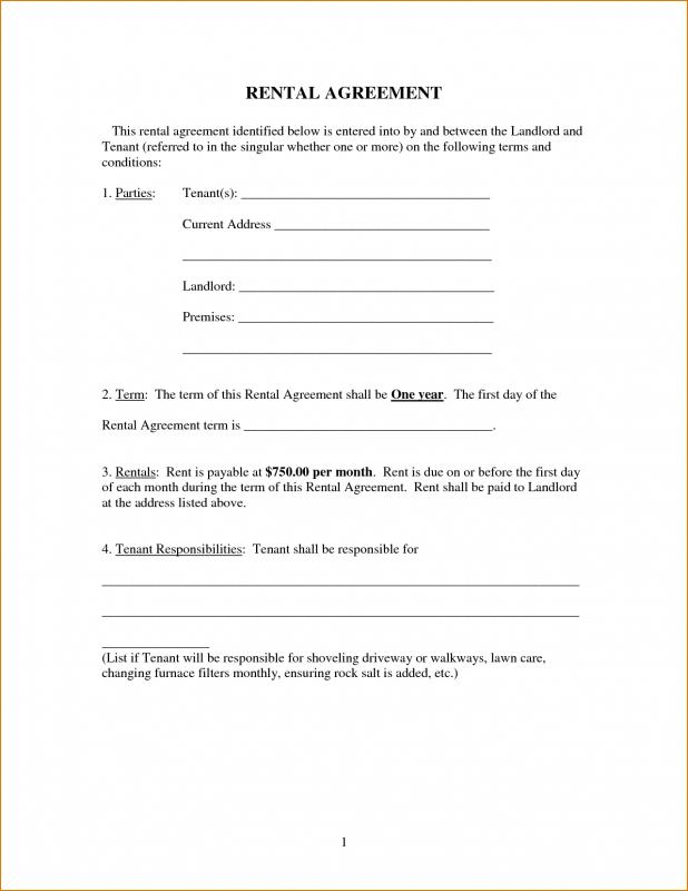 basic rental agreement template