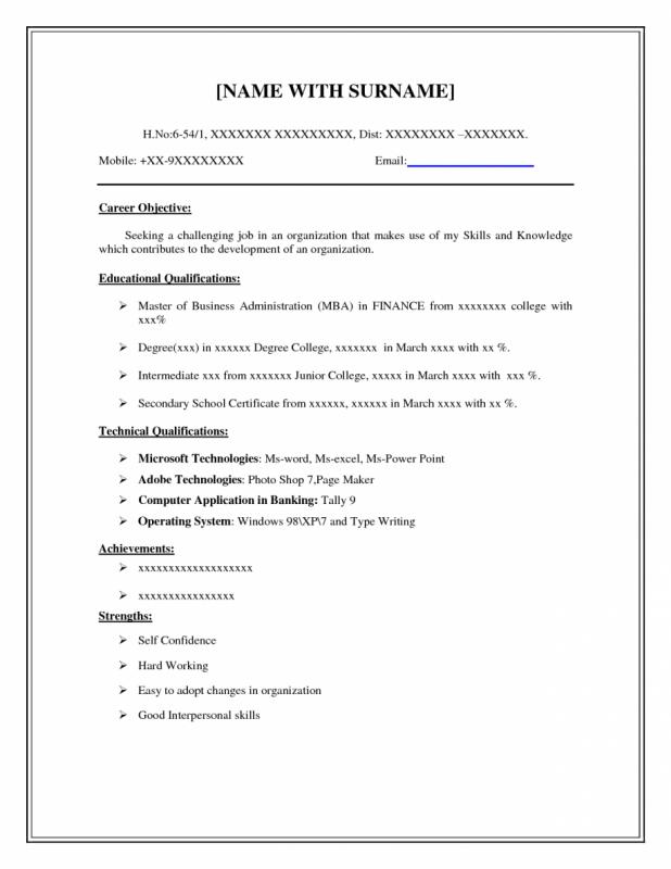 basic resume examples