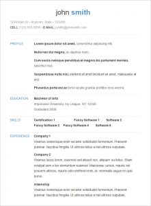 basic resume template sample basic resume templte