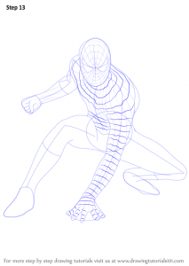 basketball player drawing how to draw spiderman step