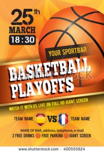 basketball tournament flyer stock vector basketball poster with basketball ball basketball playoff advertising sport event announcement
