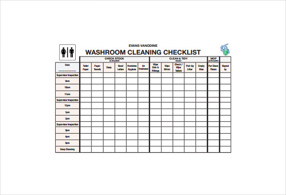 bathroom cleaning schedule
