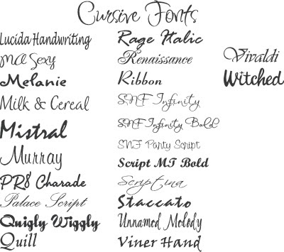 beautiful cursive fonts