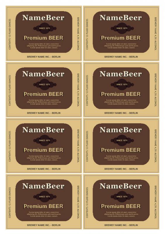beer label template