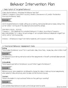 behavior intervention plan example slide