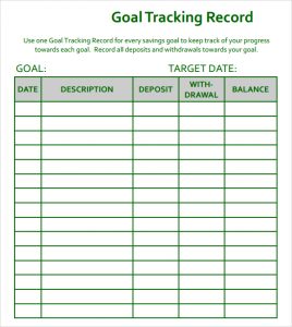 behavior tracking chart goal tracking template excel excel sheet
