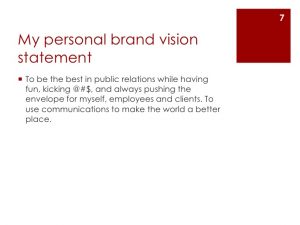 best artist statements create a personal brand vision statement