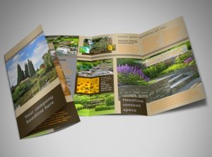 bi fold brochure template landscape design tri fold brochure template