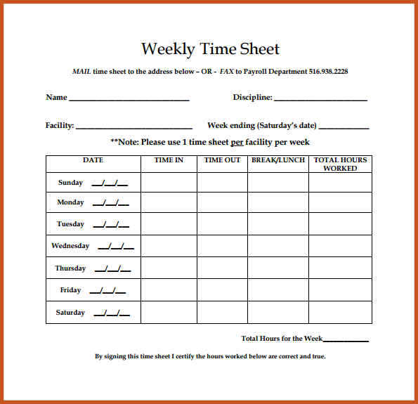 bi weekly timesheet