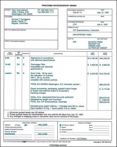 bill of lading sample pdf