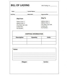 bill of lading template bill of lading template x