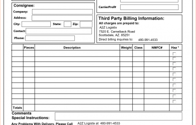 bill of lading template straight bill of lading template
