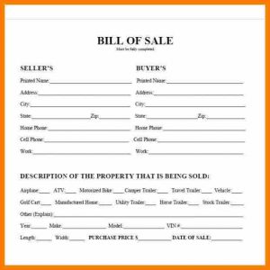 bill of sale for a trailer what does a bill of sale look like bill of sale
