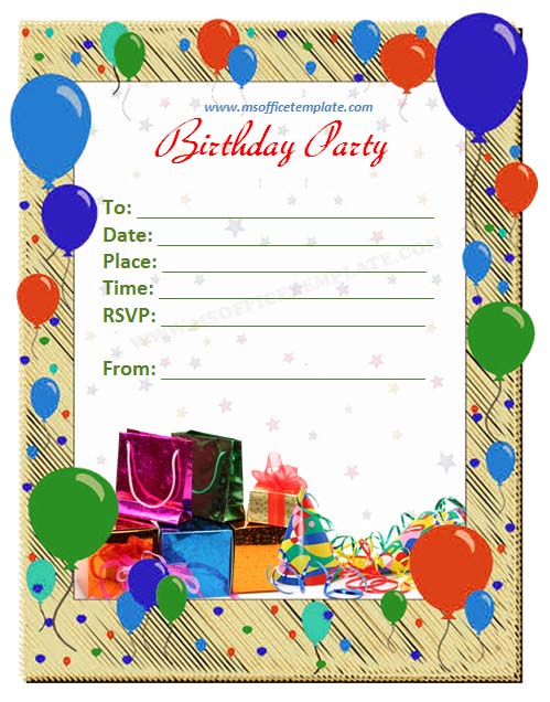 birthday flyer template