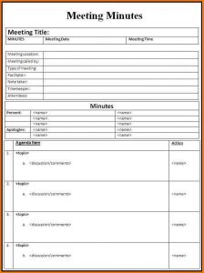 blank balance sheet meeting template meeting minutes template