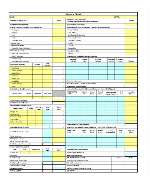 blank balance sheet template