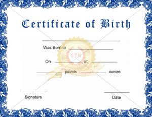 blank birth certificate printable birth certificate templates