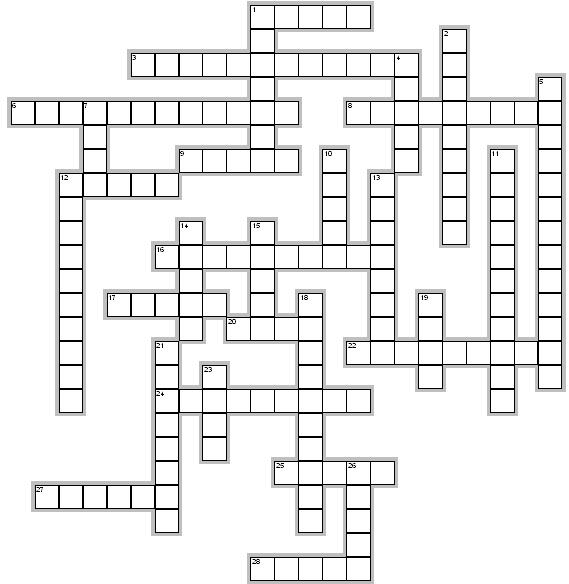 blank crossword puzzle