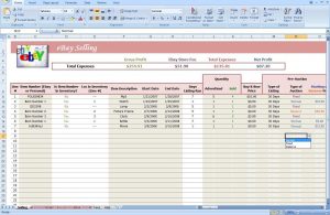 blank excel spreadsheet ebay profit and loss spreadsheet