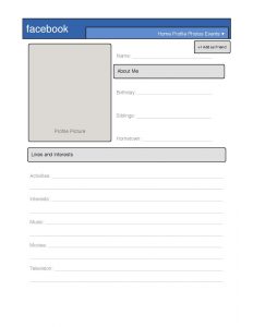blank facebook page blank facebook profile page