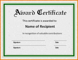 blank flyer templates award template word award certificate