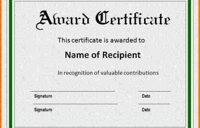 blank flyer templates award template word award certificate