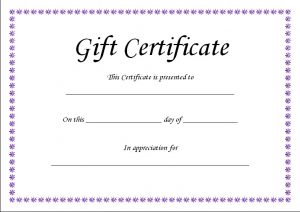 blank gift certificate gift certificate template blank