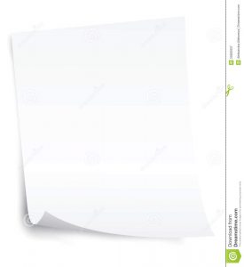 blank id card template blank paper sheet curl corner