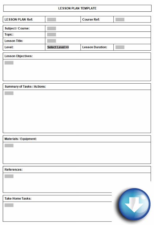 blank lesson plan template